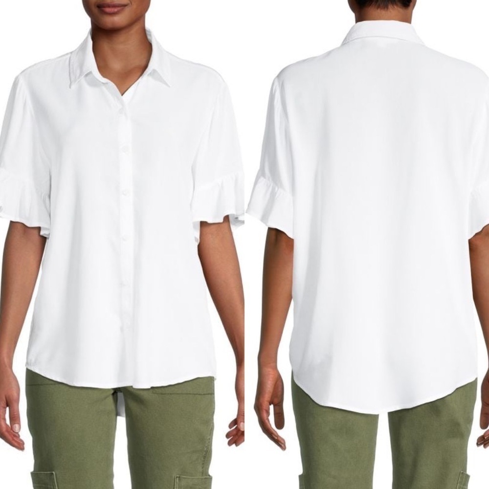 BEACH LUNCH LOUNGE New With  Tags Nisa White Shirt Size XS